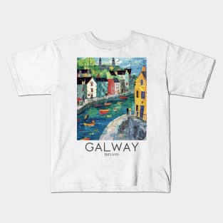 A Pop Art Travel Print of Galway - Ireland Kids T-Shirt